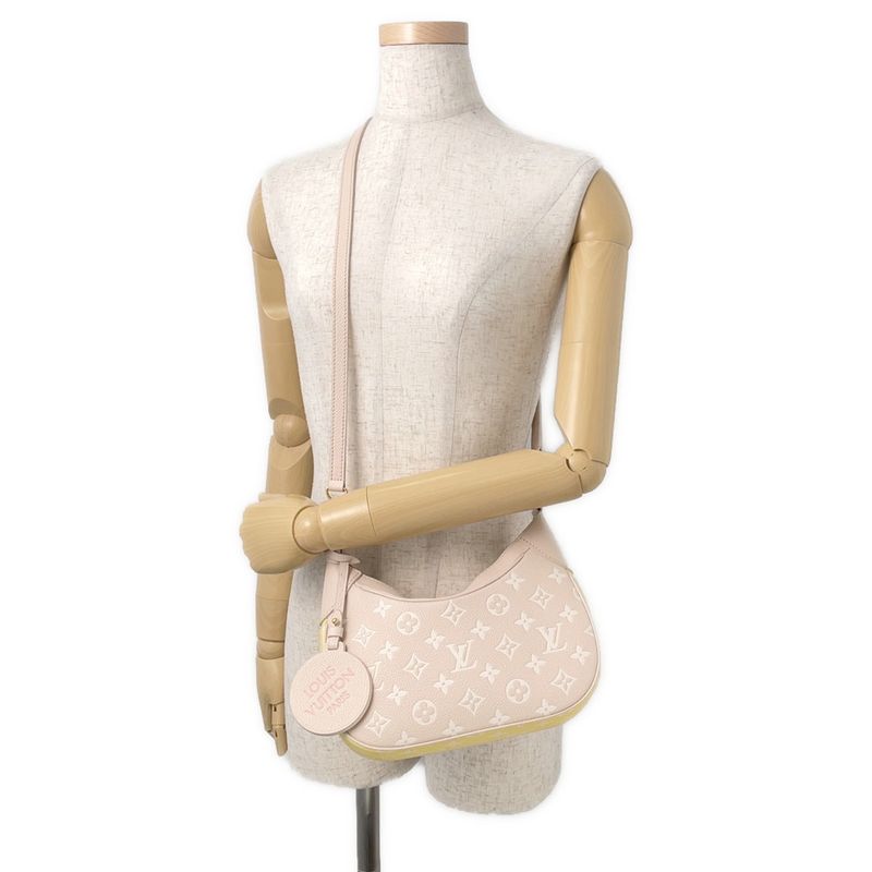 Louis Vuitton Shoulder Bag Monogram Empreinte Bagatelle NM Beige Pink Yellow