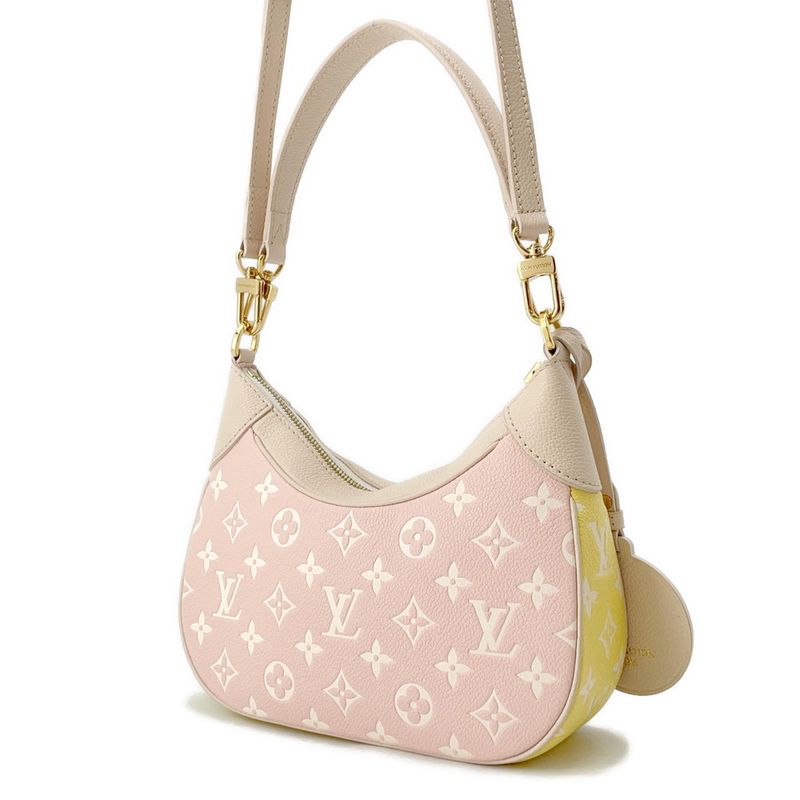 Louis Vuitton Shoulder Bag Monogram Empreinte Bagatelle NM Beige Pink Yellow
