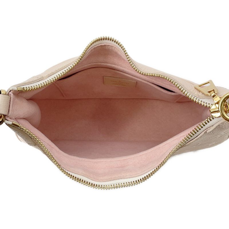 Louis Vuitton Shoulder Bag Monogram Empreinte Bagatelle NM Beige Pink Yellow