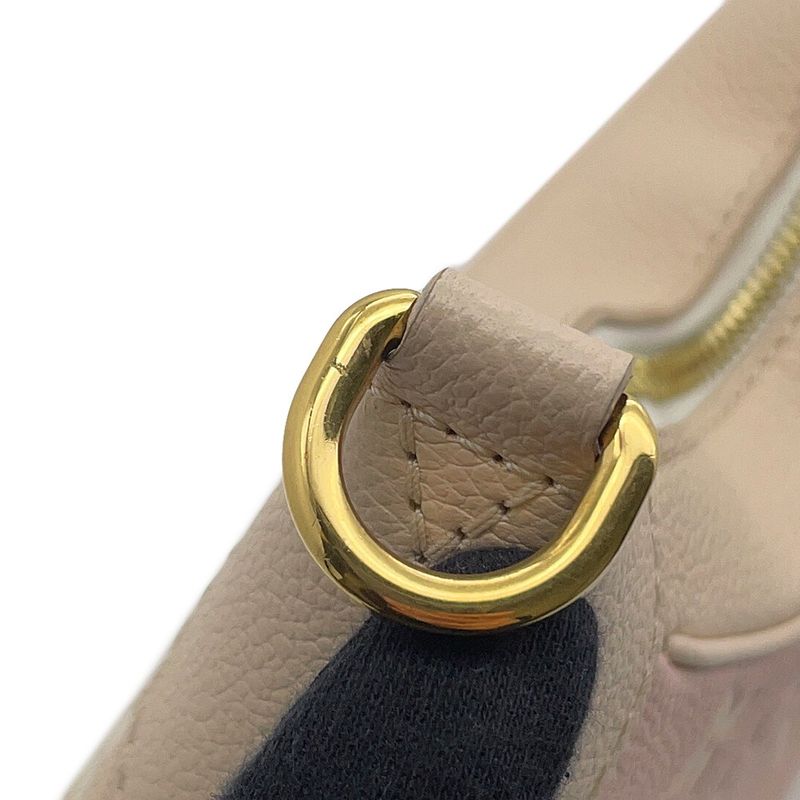 Louis Vuitton Shoulder Bag Monogram Empreinte Bagatelle NM Beige Pink Yellow