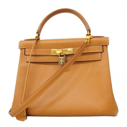 Hermes Handbag Kelly 28 Vache Natural Gold 2-Way Bag