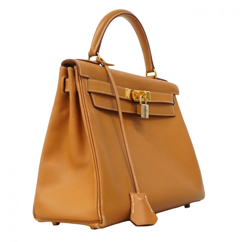 Hermes Handbag Kelly 28 Vache Natural Gold 2-Way Bag