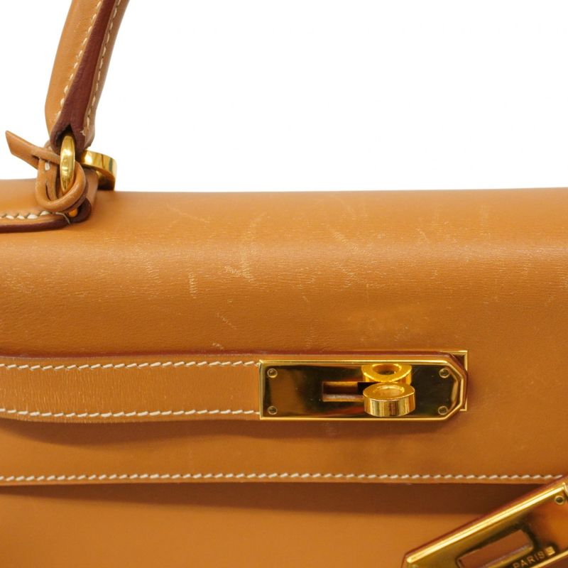 Hermes Handbag Kelly 28 Vache Natural Gold 2-Way Bag