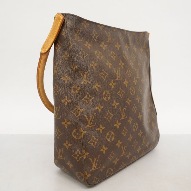 Louis Vuitton Shoulder Bag Monogram Looping GM Brown