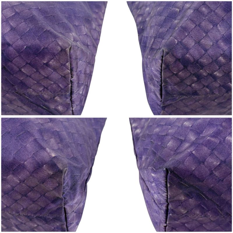 Bottega Veneta Intrecciato Print Tote Reversible Purple Illusion