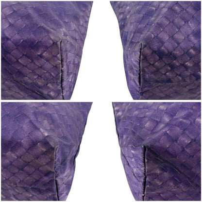 Bottega Veneta Intrecciato Print Tote Reversible Purple Illusion