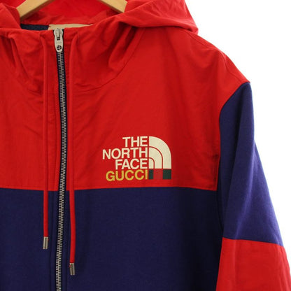 Gucci the Northface Zip Up Hoodie Sweatshirt Switch Long Sleeve L Red Purple