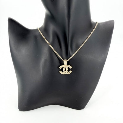 Chanel Necklace CC Logo Pendant Long
