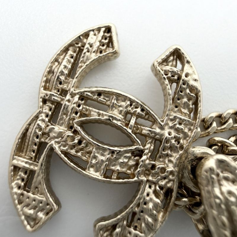 Chanel Necklace CC Logo Pendant Long