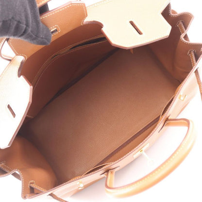 Hermes Handbag Birkin 35 Gold Leather