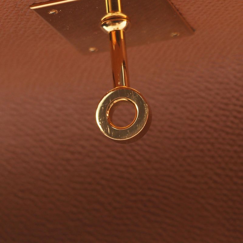 Hermes Handbag Birkin 35 Gold Leather