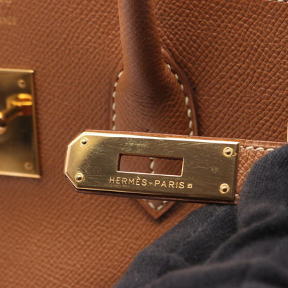 Hermes Handbag Birkin 35 Gold Leather