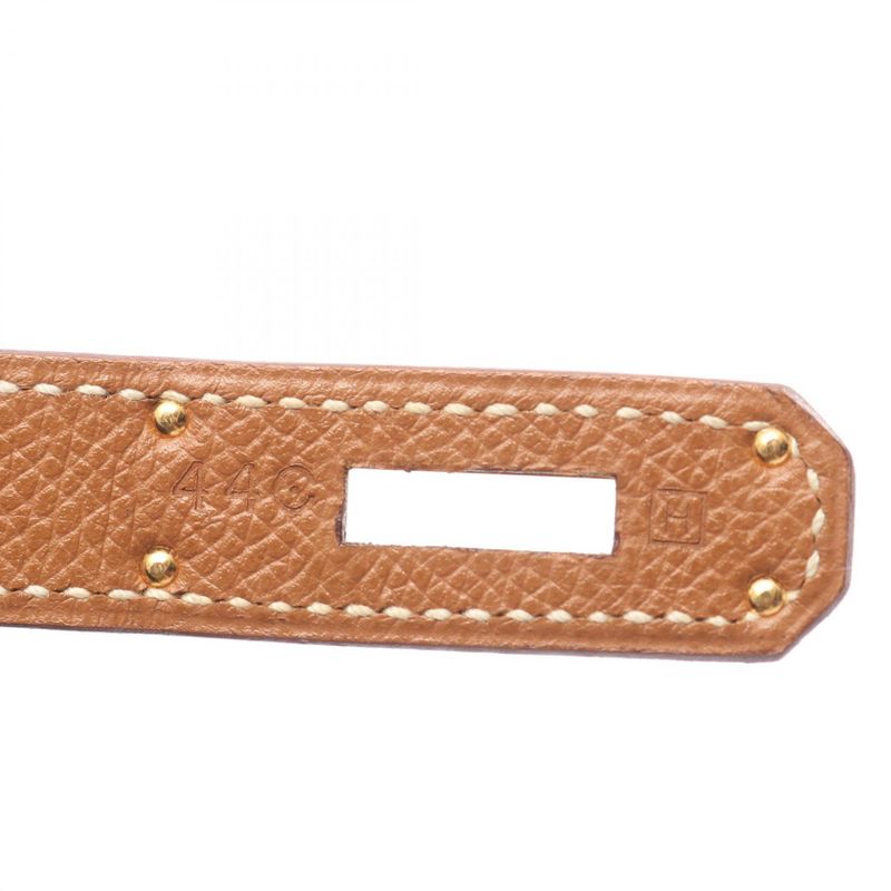 Hermes Handbag Birkin 35 Gold Leather