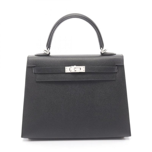 Hermes Handbag Kelly 25 Black Leather