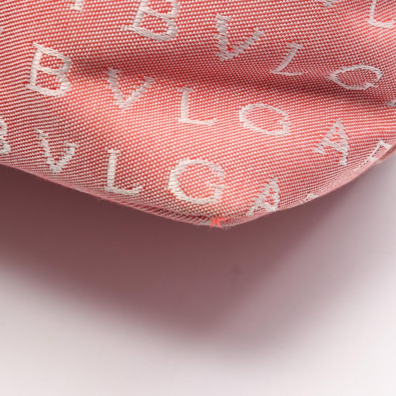 Bvlgari Tote Logomania Pink Ivory Canvas Leather