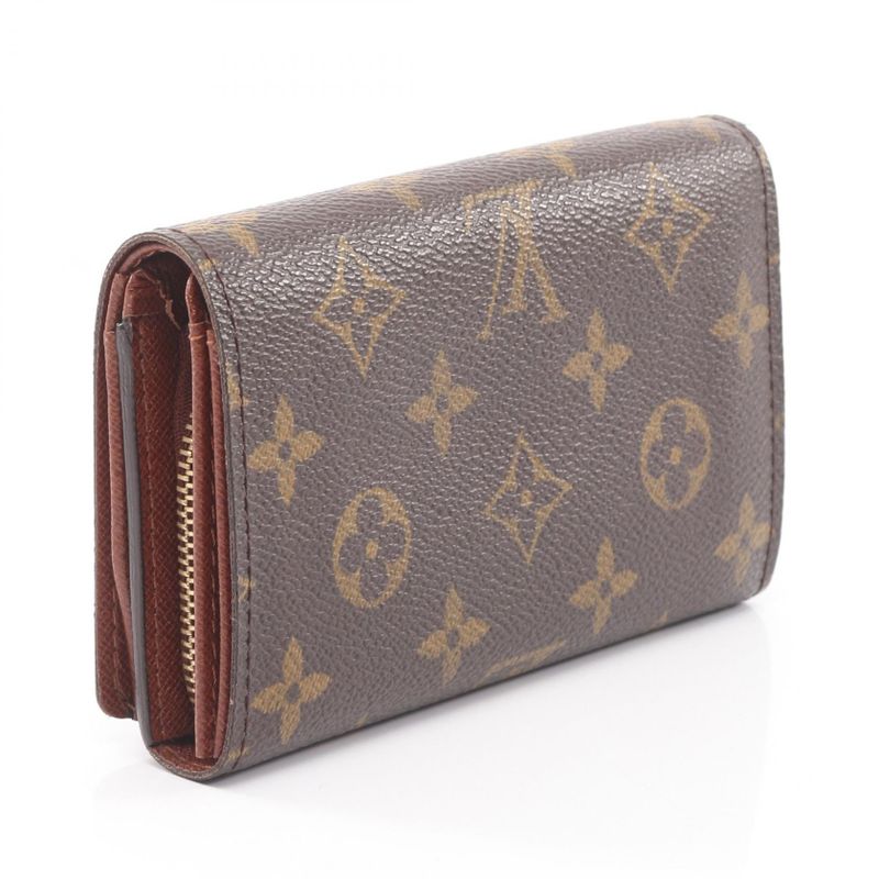 Louis Vuitton Bifold Wallet Porte Monnaie Viennois Tresor Canvas
