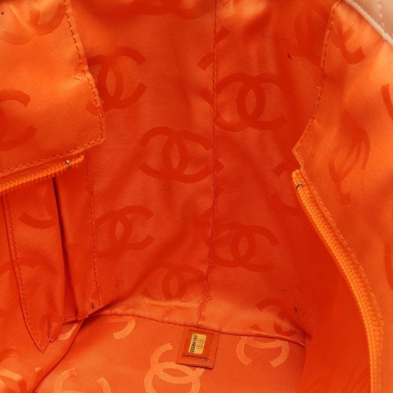 Chanel Tote Cambon Line Large Beige Leather Patent