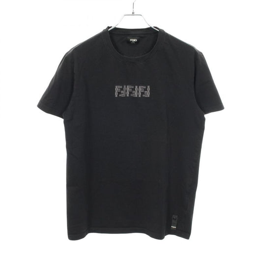 Fendi Short Sleeve T-Shirt FF Labyrinth Embroidery Cotton