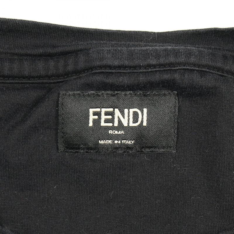 Fendi Short Sleeve T-Shirt FF Labyrinth Embroidery Cotton