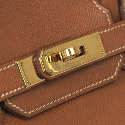 Hermes Birkin 30 Tote Courchevel Gold Brown