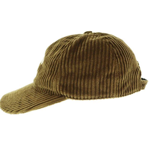 Celine Triomphe Logo Corduroy Baseball Cap Hat L Brown