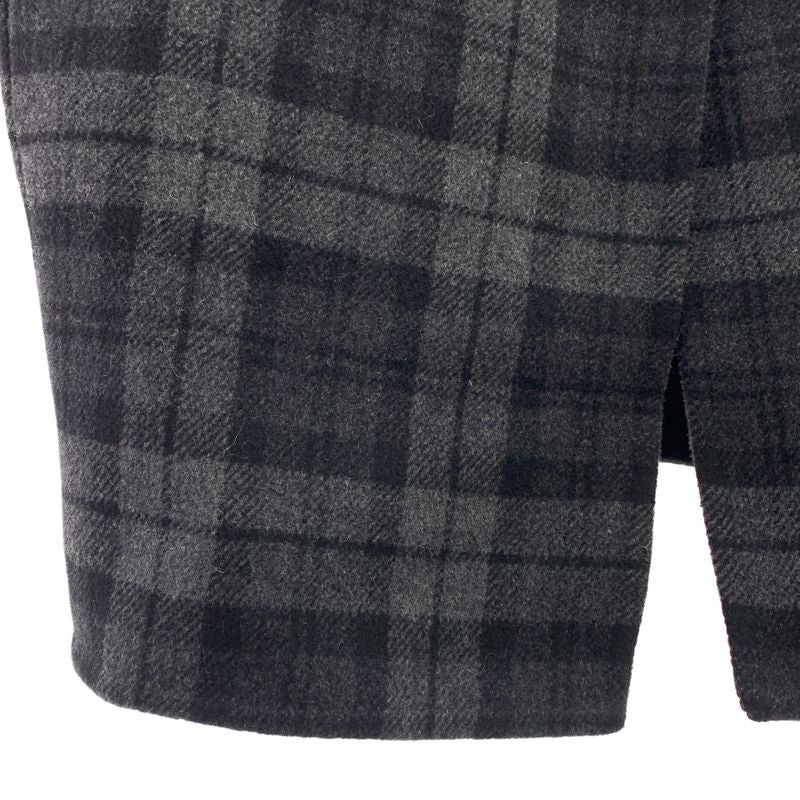 Balenciaga Checked Flannel Coat 34 Gray