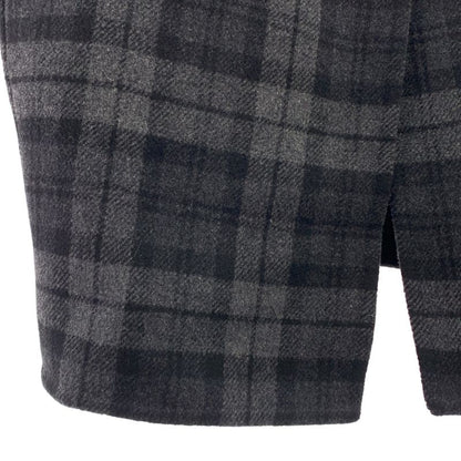 Balenciaga Checked Flannel Coat 34 Gray
