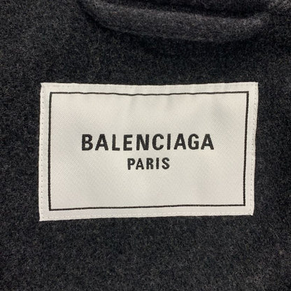 Balenciaga Checked Flannel Coat 34 Gray
