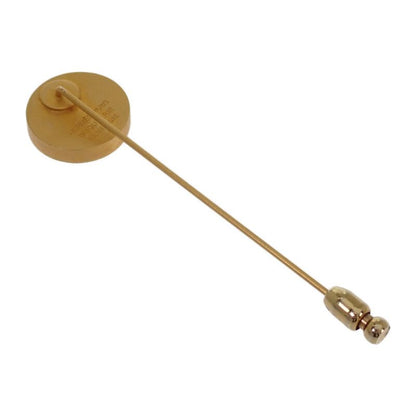 Hermes Shell Pin Brooc Metal Gold Brown Brooch