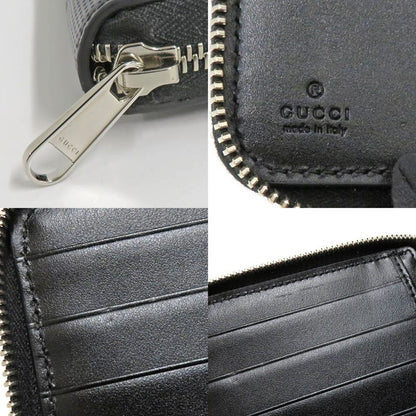 Gucci Zip Around Organizer Wallet GG Embossed Black