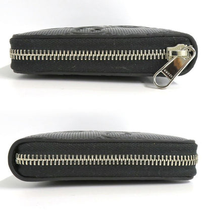 Gucci Zip Around Organizer Wallet GG Embossed Black