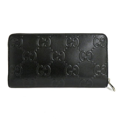 Gucci Zip Around Organizer Wallet GG Embossed Black