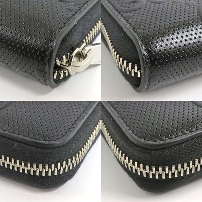 Gucci Zip Around Organizer Wallet GG Embossed Black