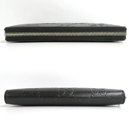 Gucci Zip Around Organizer Wallet GG Embossed Black