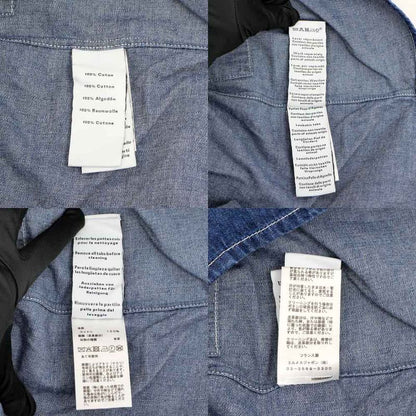 Hermes Denim Short Sleeve Shirt with Buttons 38 Blue
