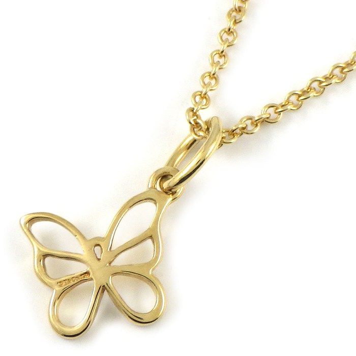 Tiffany & Co. Necklace Butterfly Motif 18K Yellow Gold