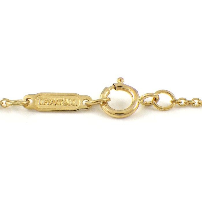 Tiffany & Co. Necklace Dots Circle 6 Points Diamond 18K Yellow Gold
