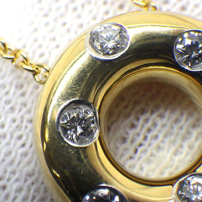 Tiffany & Co. Necklace Dots Circle 6 Points Diamond 18K Yellow Gold