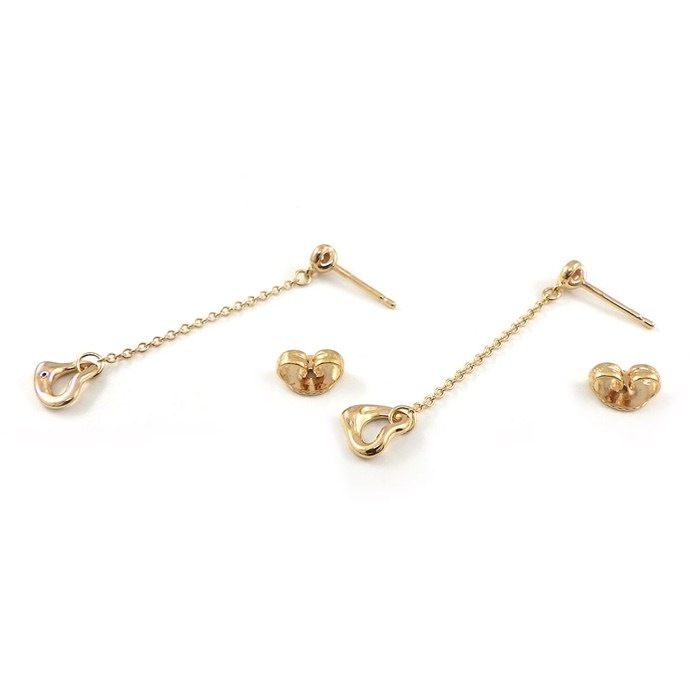 Tiffany & Co. Earrings by the Yard Open Heart Swing Drop Diamond