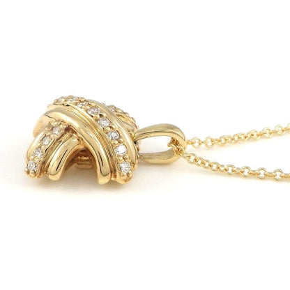 Tiffany & Co. Necklace Signature Cross Diamond 18K Yellow Gold