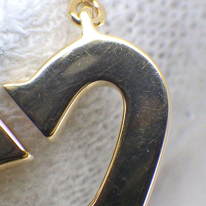 Cartier Necklace C Heart Diamond 18K Yellow Gold