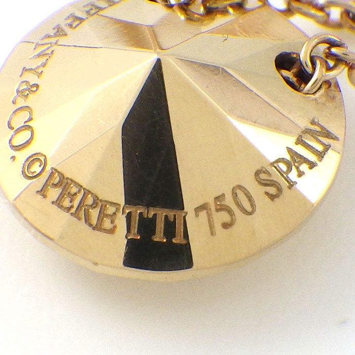 Tiffany & Co. Necklace Faceted Cut Diamond Motif 18K Yellow Gold