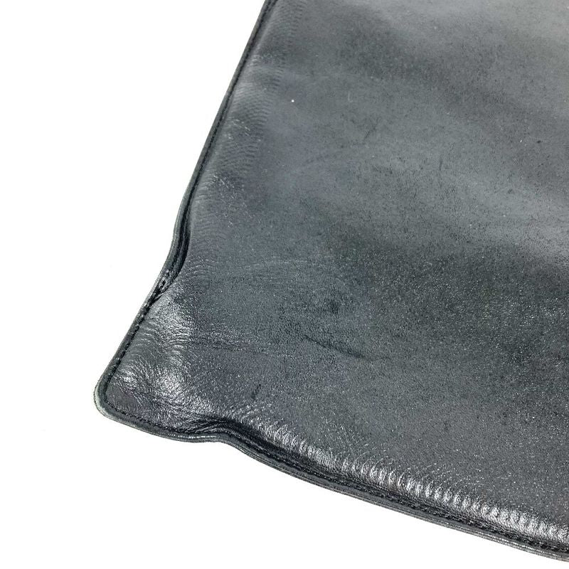 Loewe Handbag Logo Vertical Shape Tote Leather Black