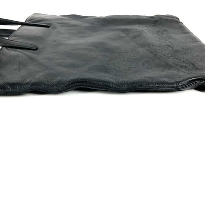 Loewe Handbag Logo Vertical Shape Tote Leather Black