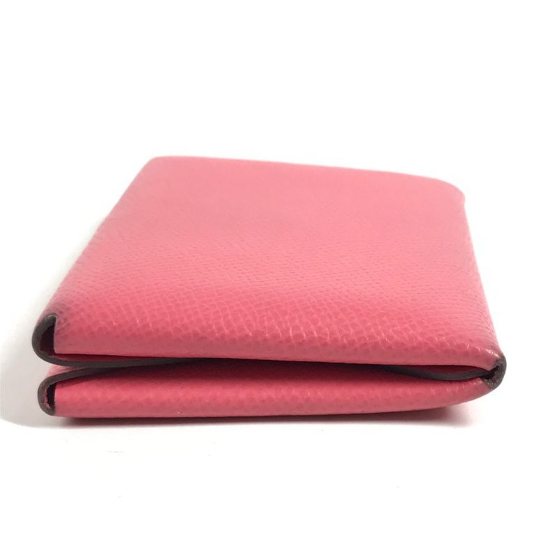 Hermes Bifold Wallet Calvi Duo Epsom Rose Azalea Pink