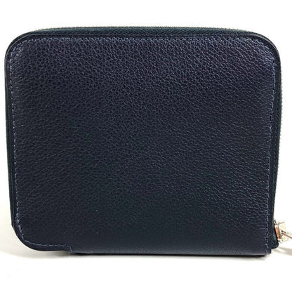 Hermes Bifold Wallet Azap Silk in Compact Leather Navy