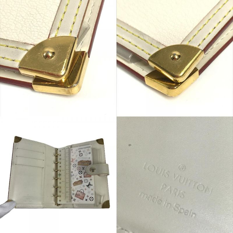 Louis Vuitton Notebook Cover Agenda PM Suhali Leather White