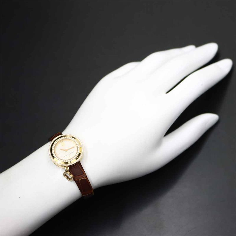 Van Cleef & Arpels Charm Mini Watch Diamond Bezel 18K Pink