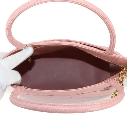 Chanel Medallion Tote Caviar Leather Pink Gold Vintage