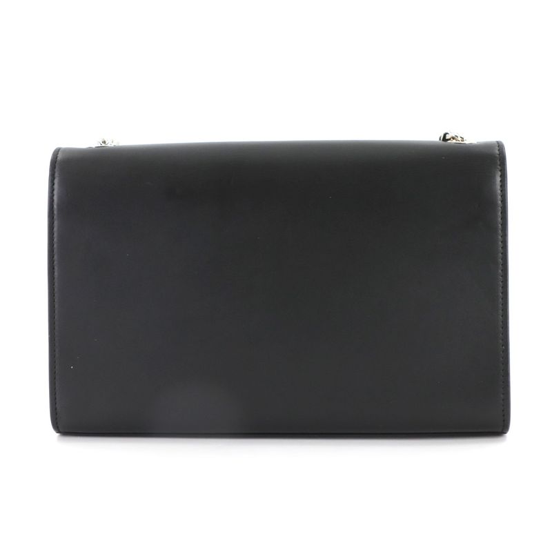 Saint Laurent Kate Chain Shoulder Bag Leather Black Medium